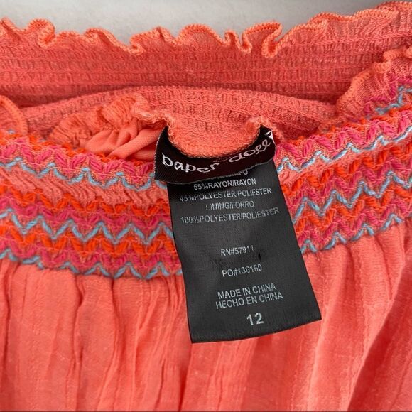 Paper Doll Elastic Waist Asymmetric Hemline Skirt - Picture 3 of 3